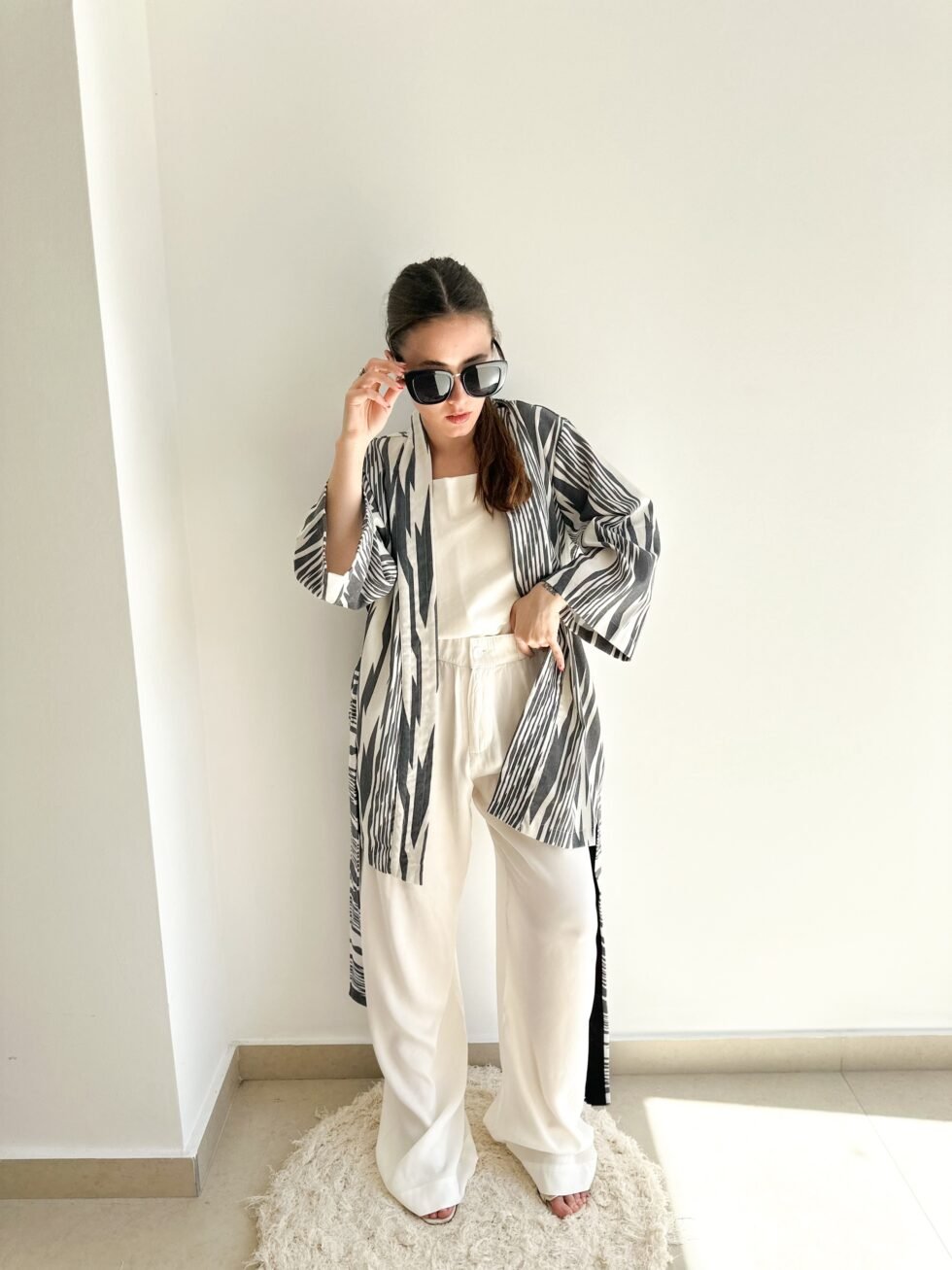 kimono japonesa negro - Imagen 6