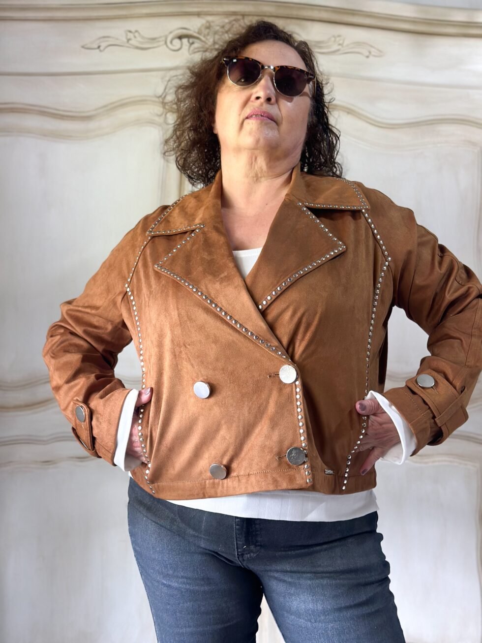 CHAQUETA GARBO CAMEL - Imagen 10
