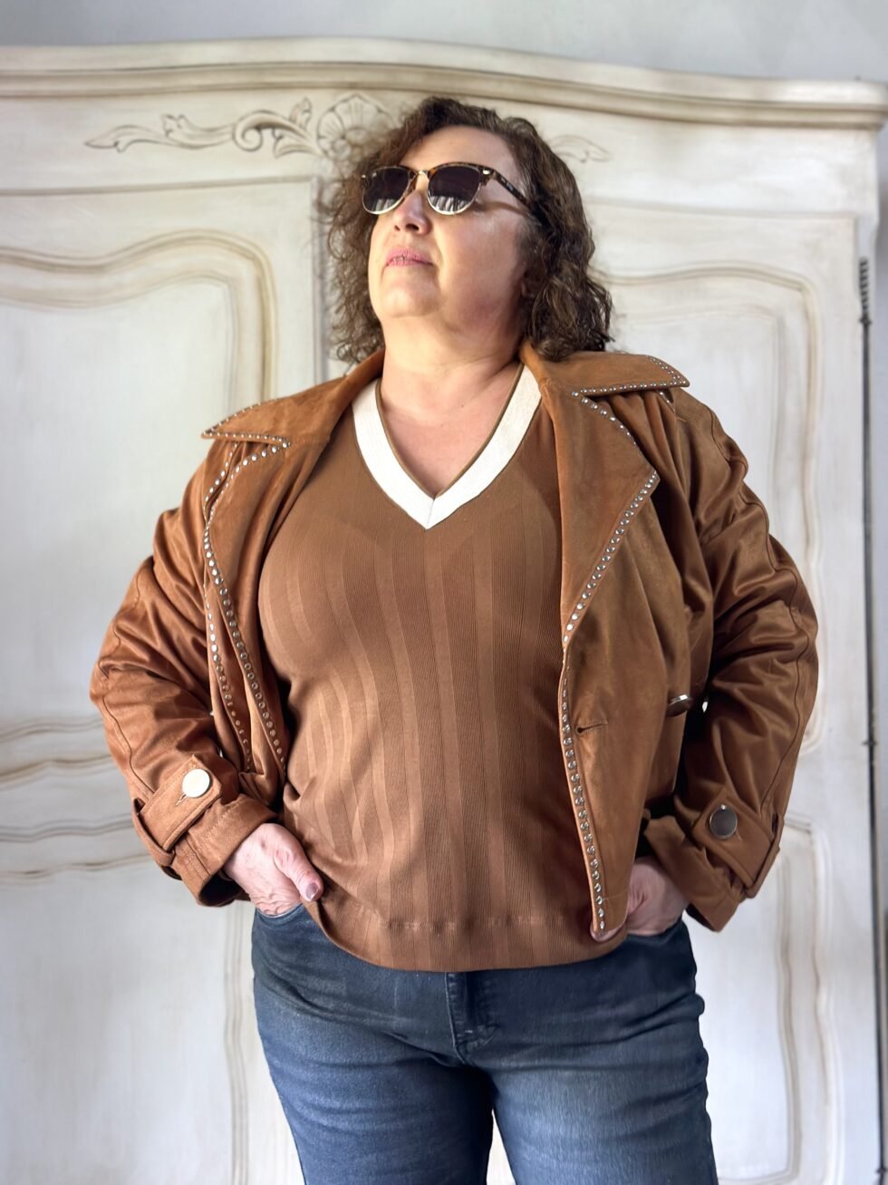 CHAQUETA GARBO CAMEL - Imagen 5