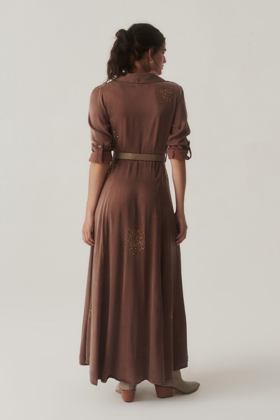 VESTIDO LEASIDE CHOCOLATE - Imagen 10