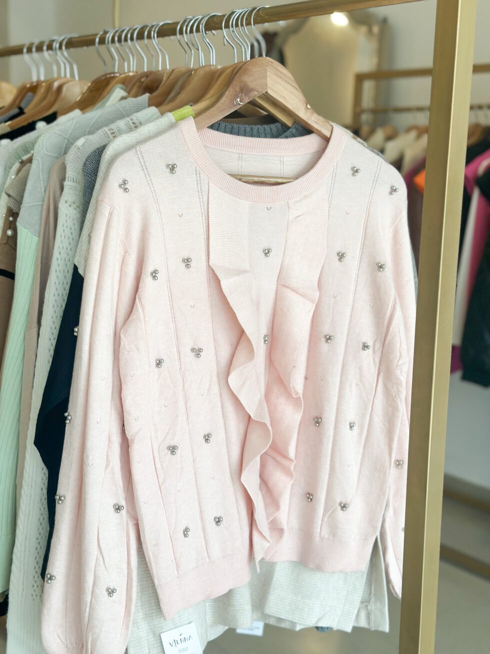SWEATER VOLADO PERLA ROSA - Imagen 3