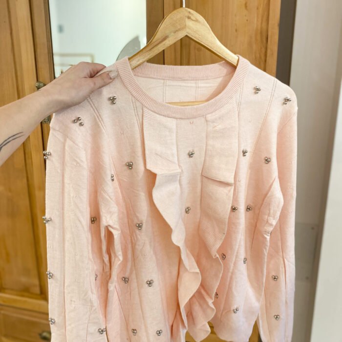 SWEATER VOLADO PERLA ROSA