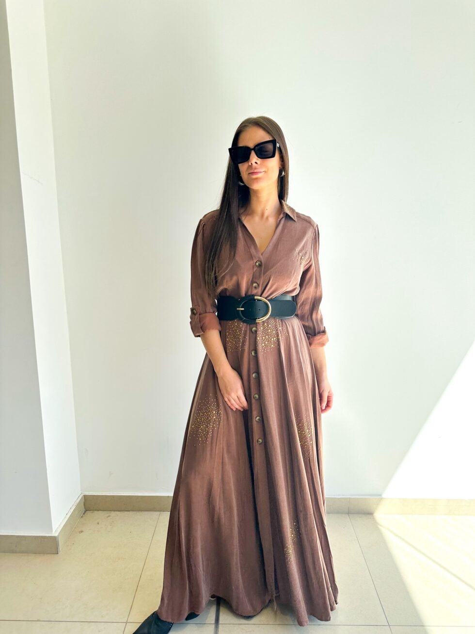 VESTIDO LEASIDE CHOCOLATE