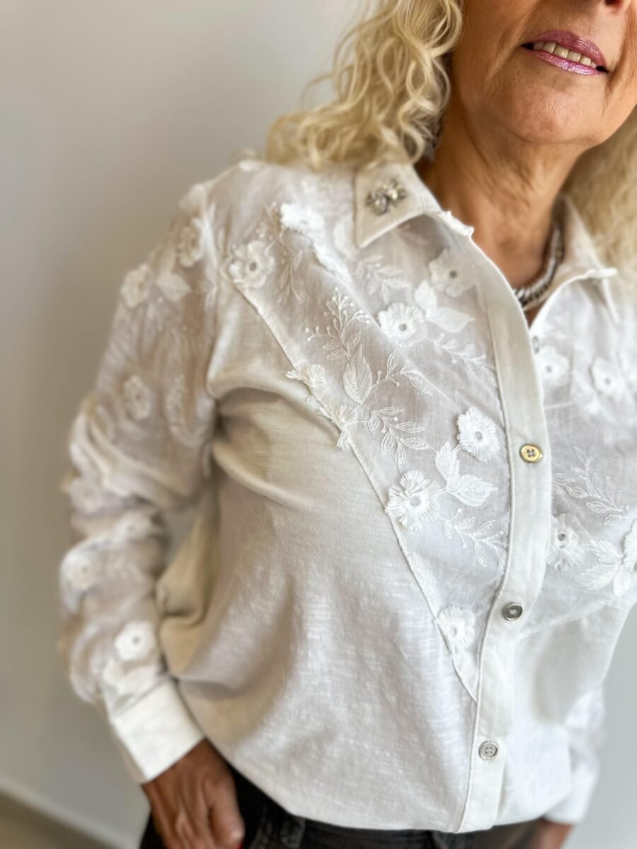 CAMISA CASCIA OFF WHITE - Imagen 6