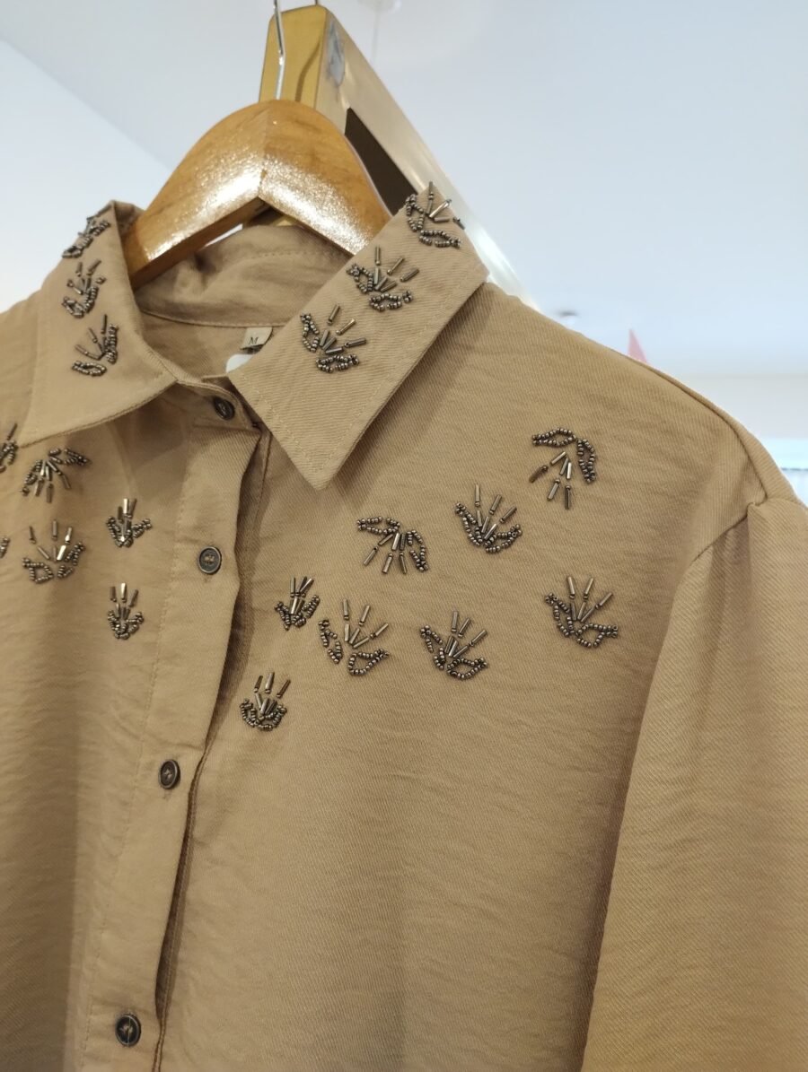 CAMISA RICCIA BORDADA VERDE - Imagen 6