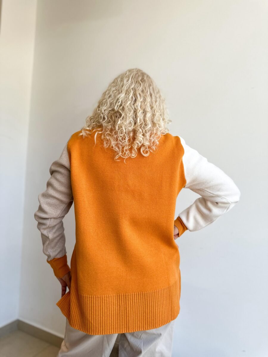 SWEATER JADE BOLSILLO NARANJA - Imagen 2