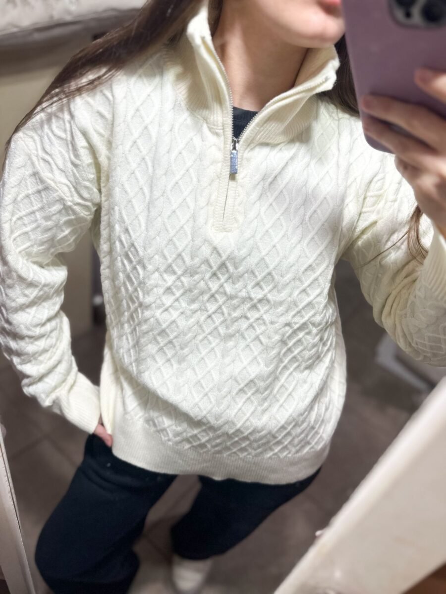 sweater con cierre 1074 MANTECA - Imagen 7
