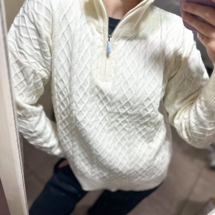 sweater con cierre 1074 MANTECA