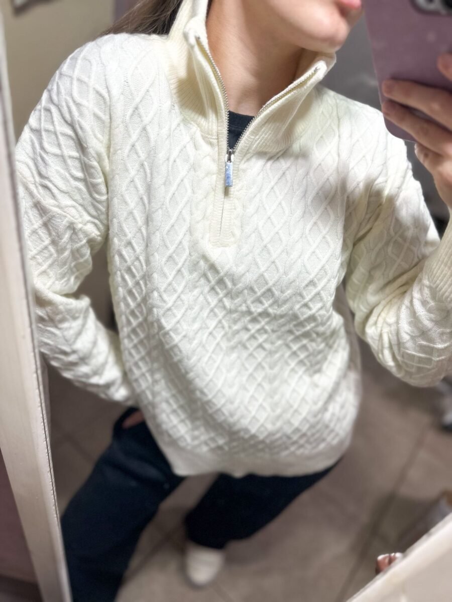 sweater con cierre 1074 MANTECA