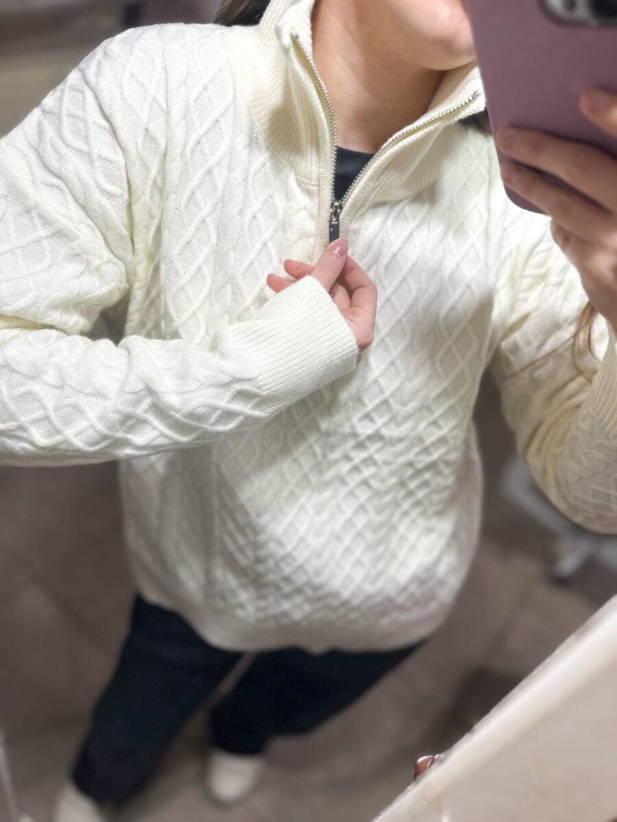 sweater con cierre 1074 MANTECA - Imagen 6