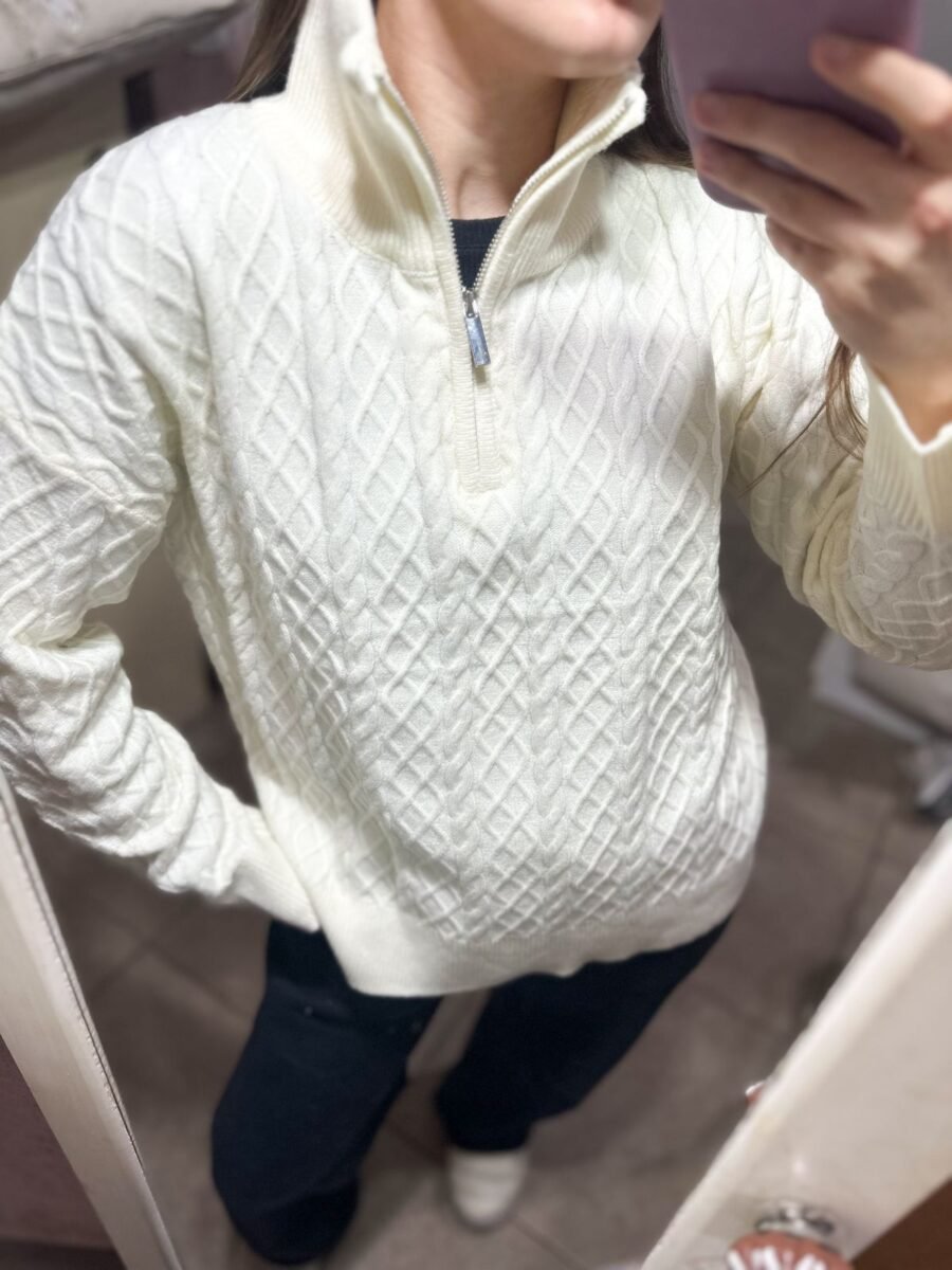 sweater con cierre 1074 MANTECA - Imagen 3
