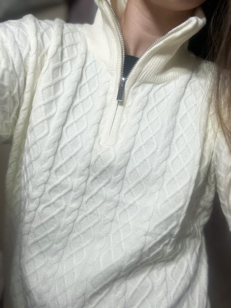 sweater con cierre 1074 MANTECA - Imagen 2