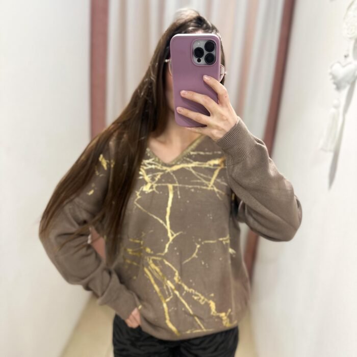 SWEATER STAMPING DORADO 4406 CHOCOLATE
