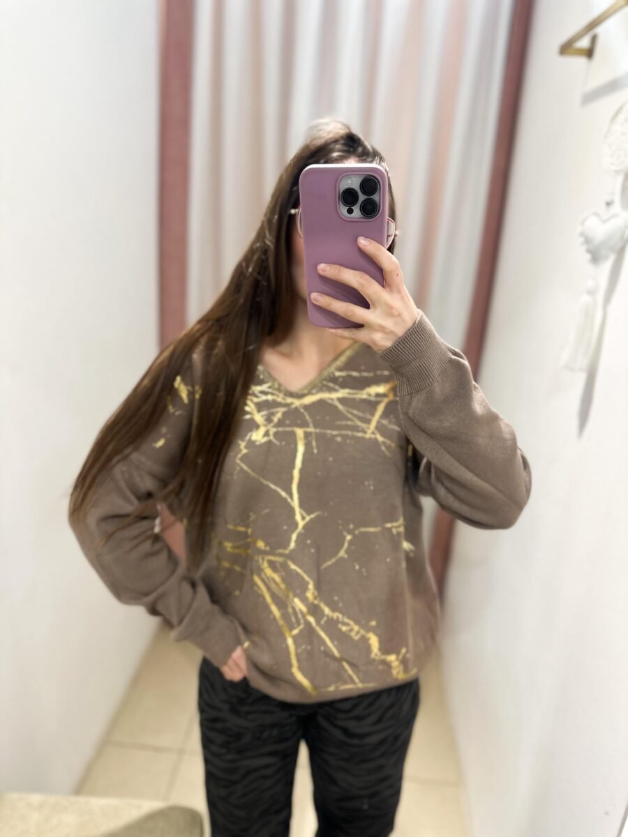 SWEATER STAMPING DORADO 4406 CHOCOLATE