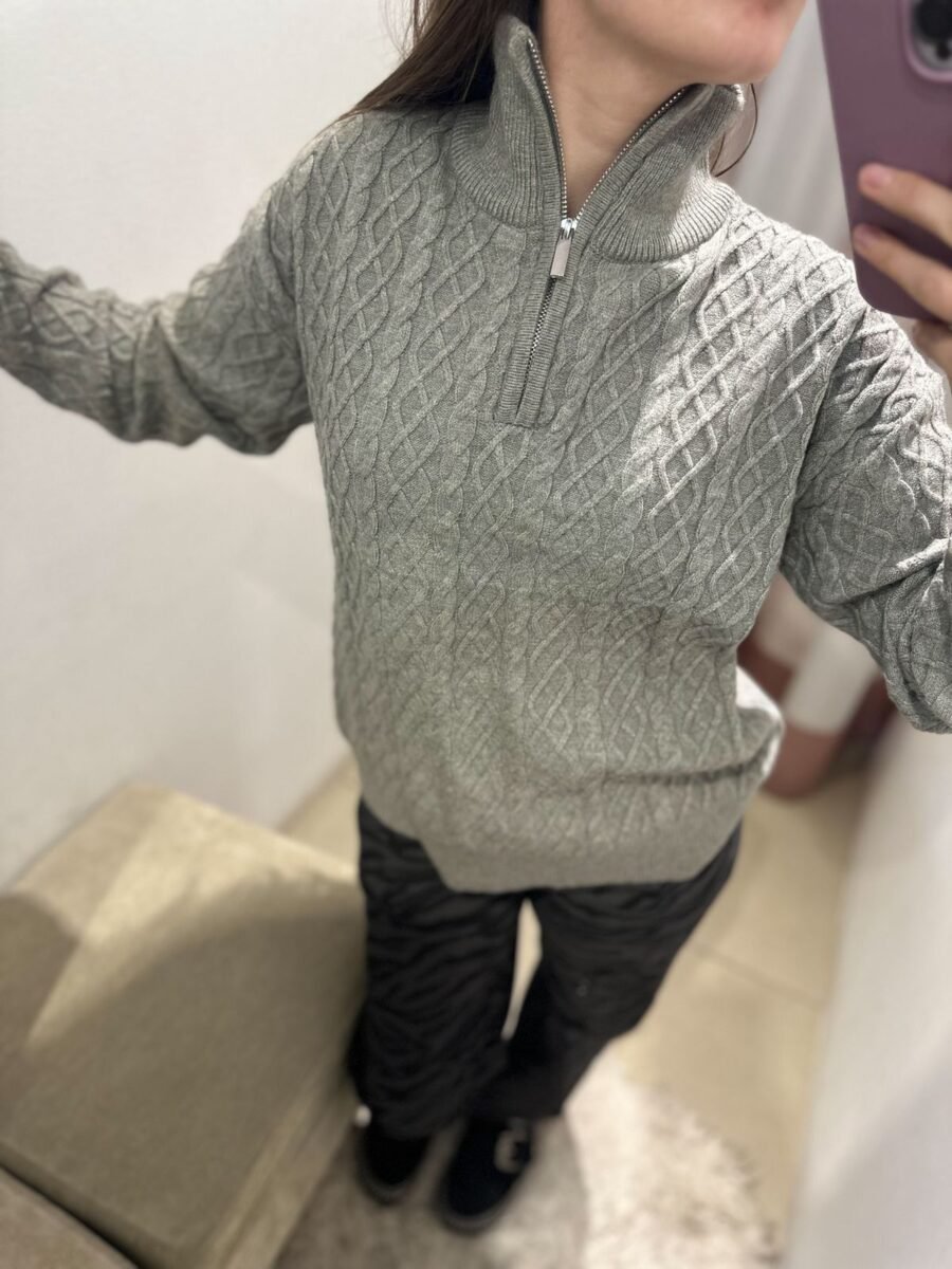 sweater con cierre 1074 MANTECA - Imagen 8