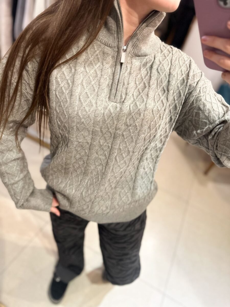 sweater con cierre 1074 MANTECA - Imagen 10