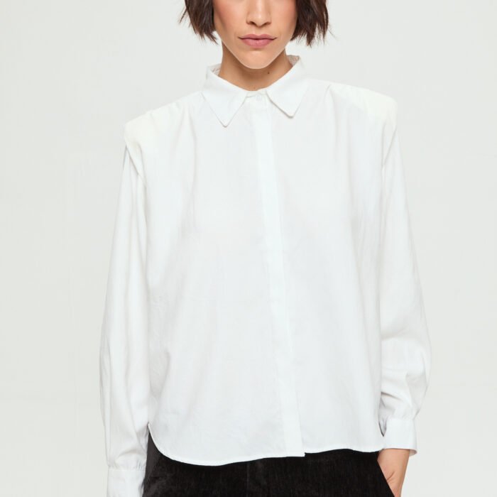 CAMISA CON HOMBRERAS BLANCO