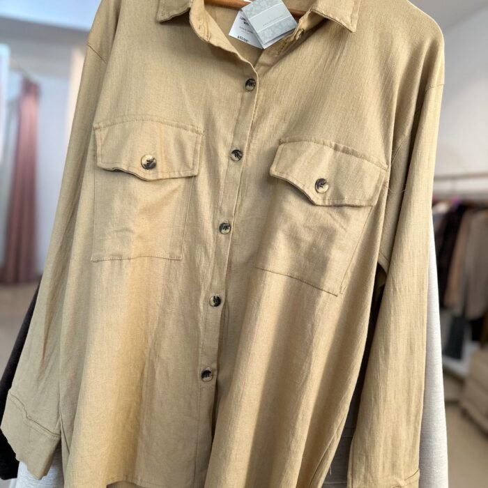 CAMISA LINO BOLSILLOS
