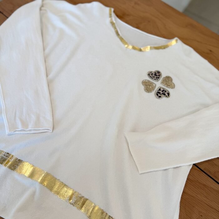 ITAL SWEATER FOIL DORADO 034