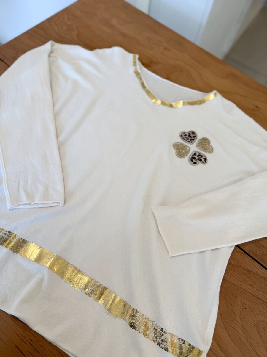 ITAL SWEATER FOIL DORADO 034