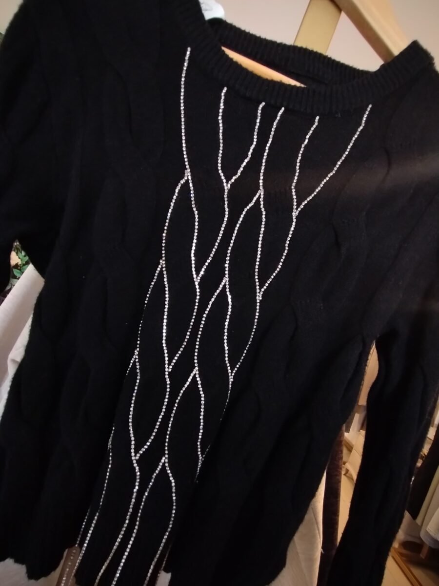 SWEATER SHINE BLACK - Imagen 2