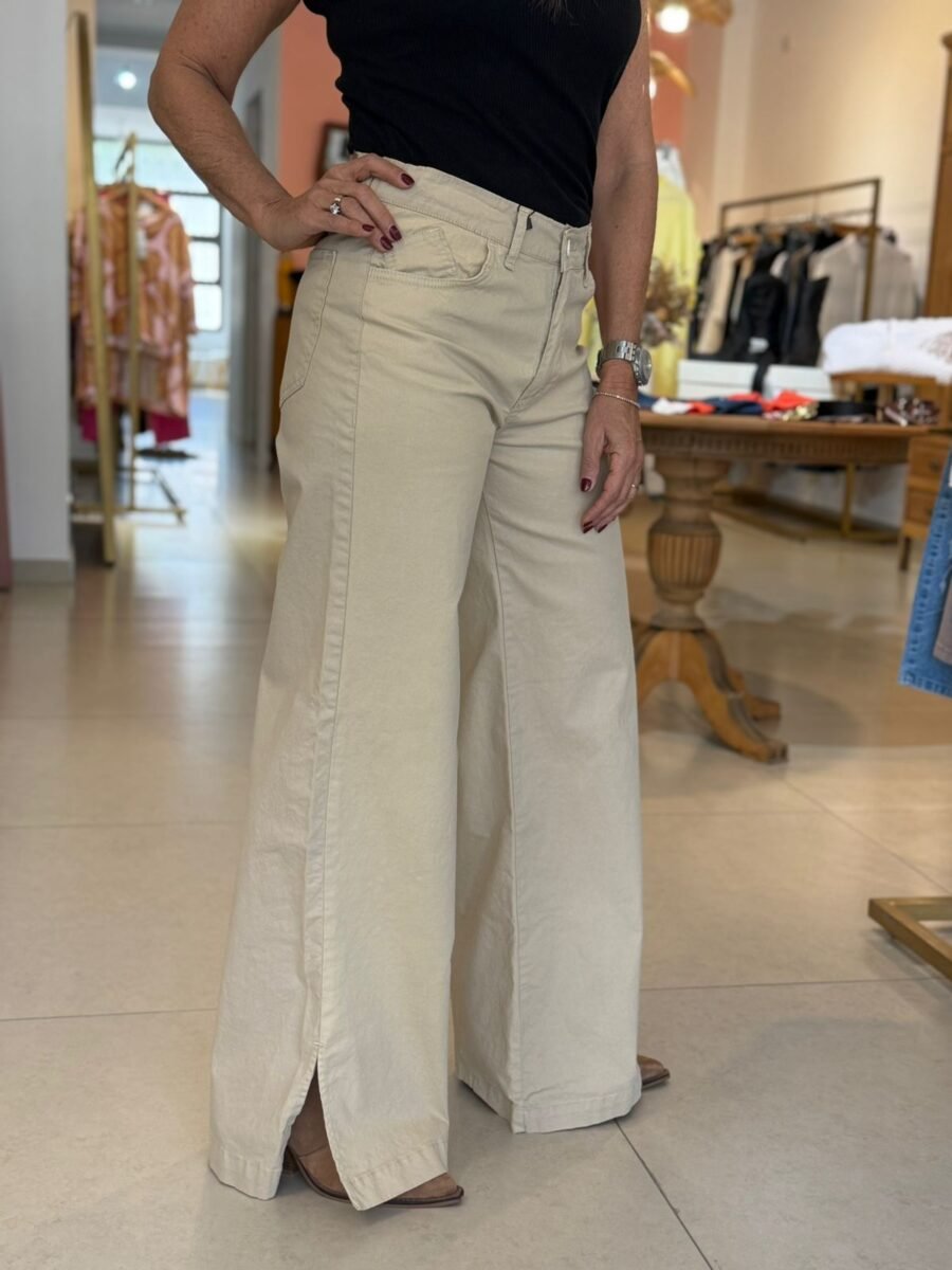 pantalón gabardina azu beige calletti