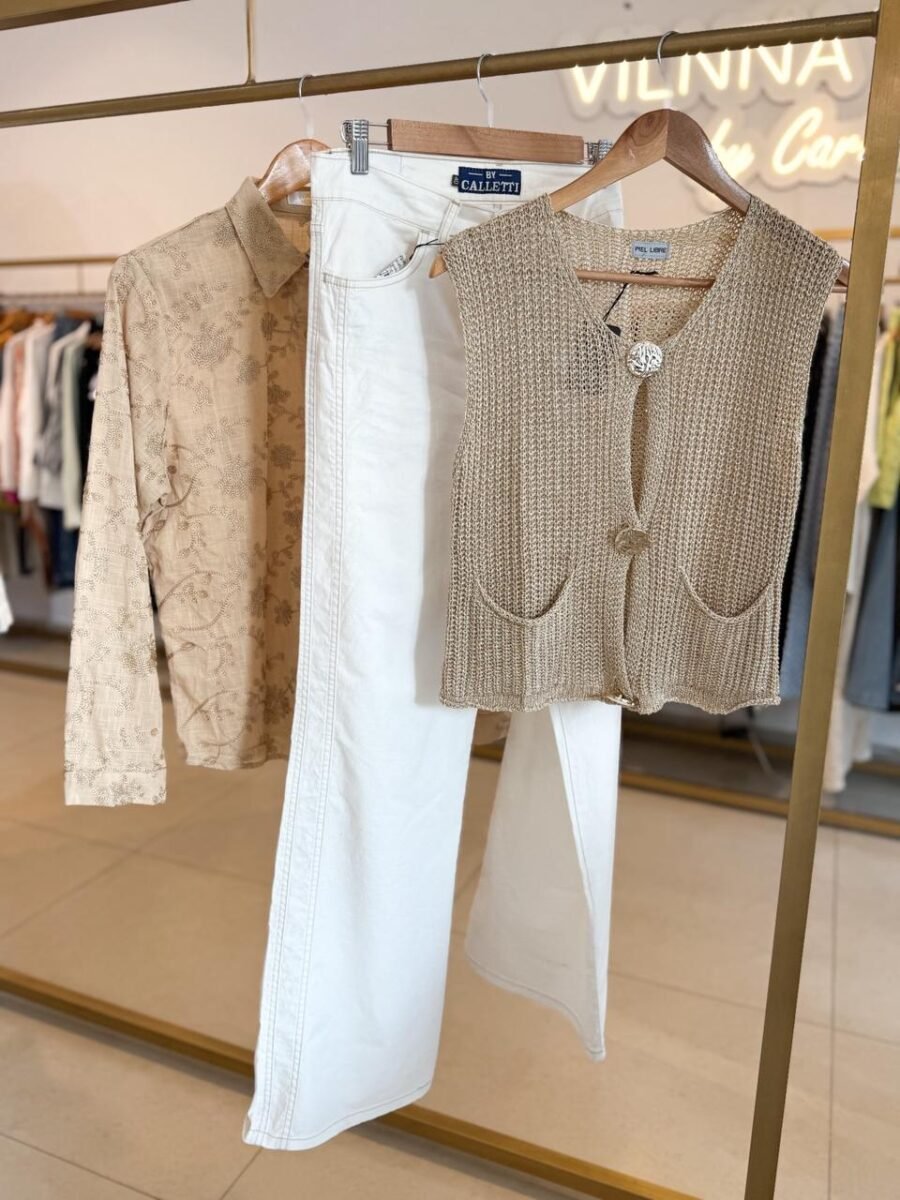 pantalón gabardina piu manteca calletti - Imagen 2