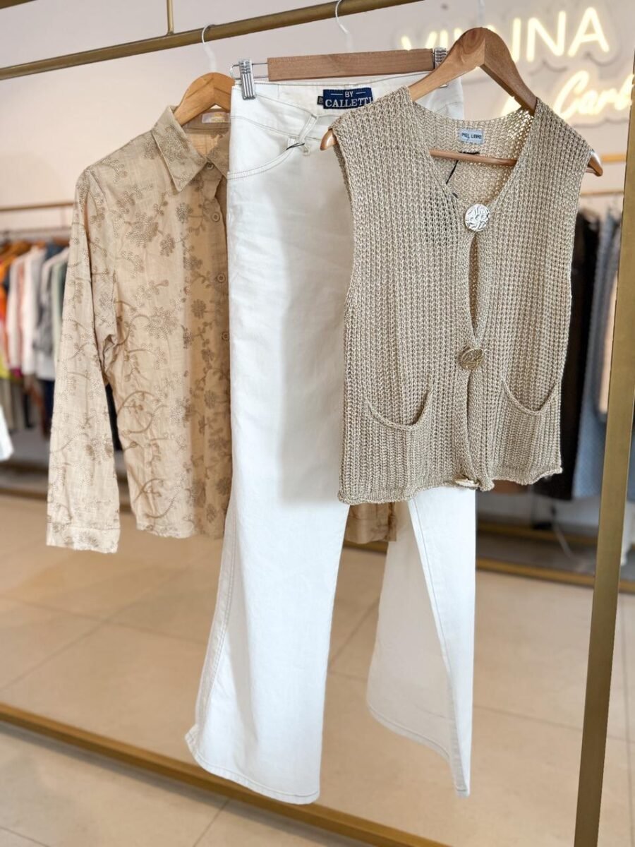 pantalón gabardina piu manteca calletti - Imagen 5