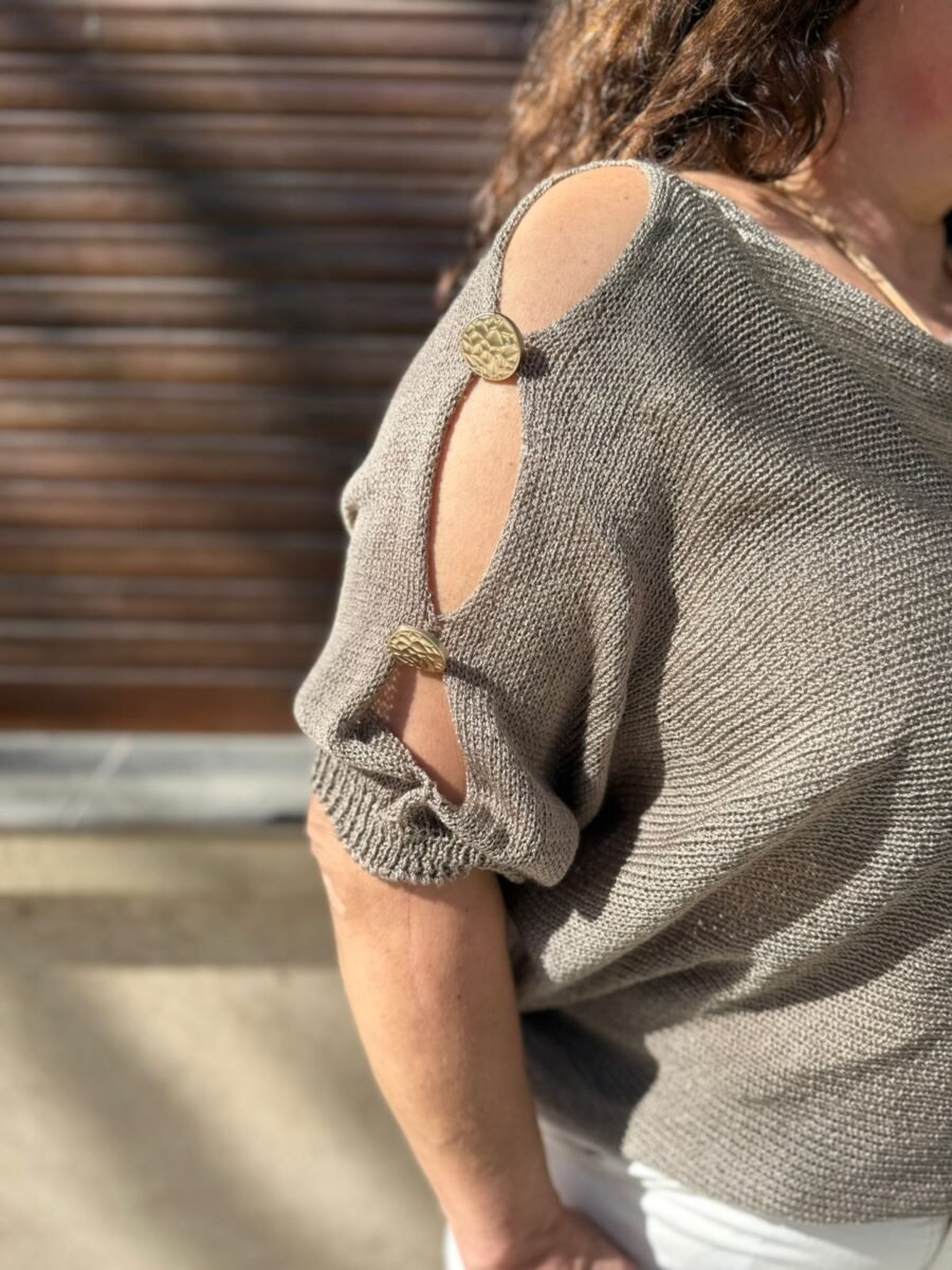 sweater de hilo 3744 VISÓN - Imagen 2