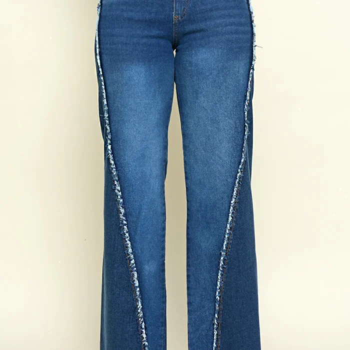 Pantalón ancho bicolor 6514