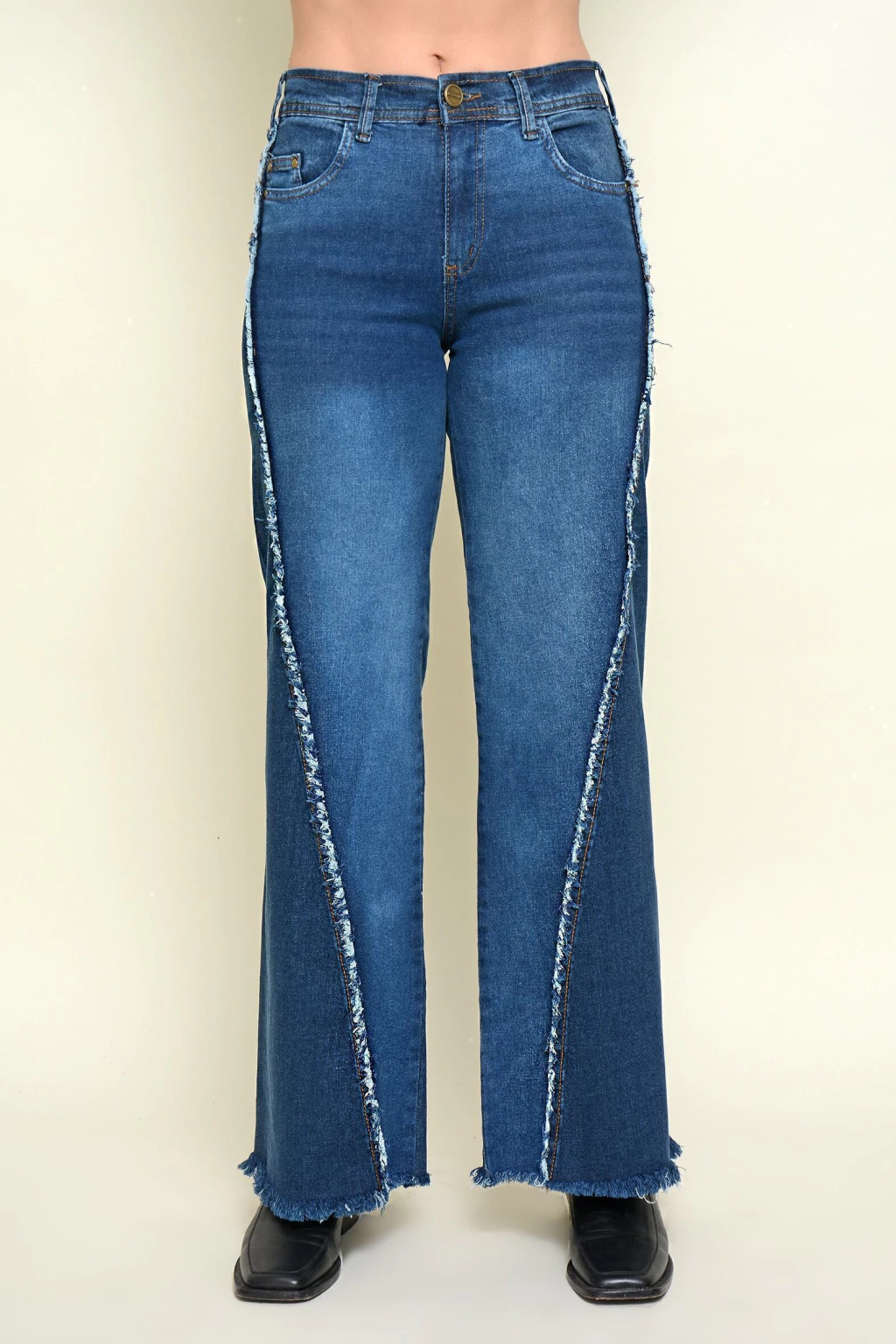 Pantalón ancho bicolor 6514