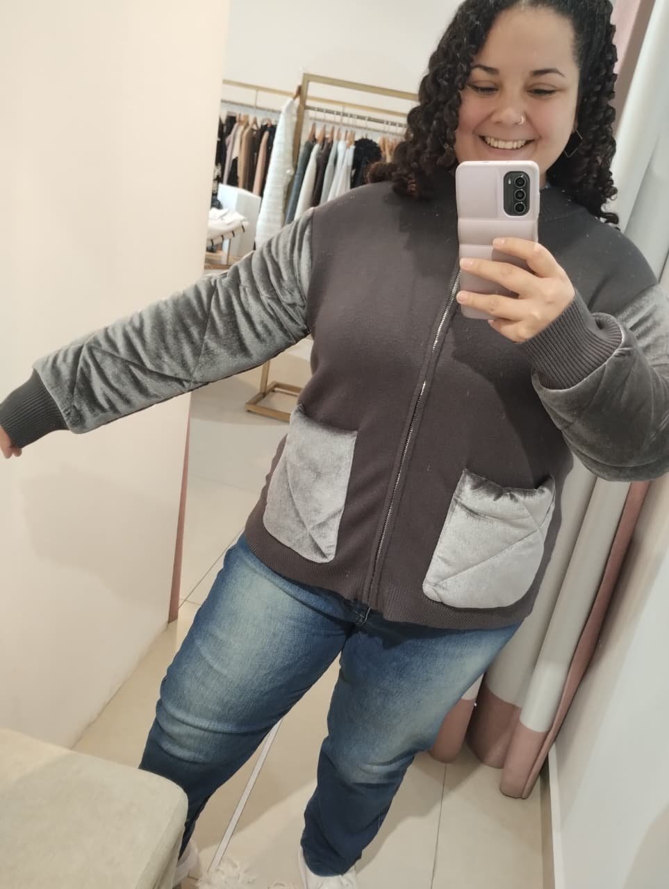 CAMPERA MALGA VELVET DOS COLORES - Imagen 2