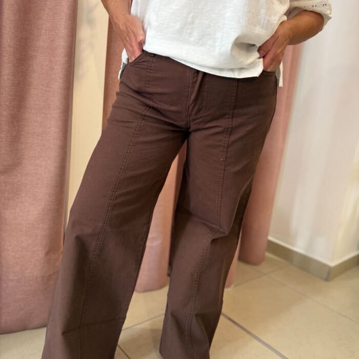 pantalón gabardina french calletti chocolate