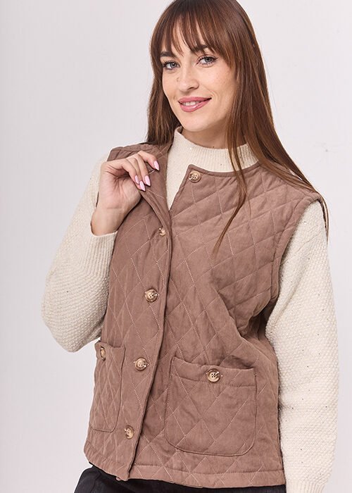 chaleco matelaseado chocolate lautaro 1040