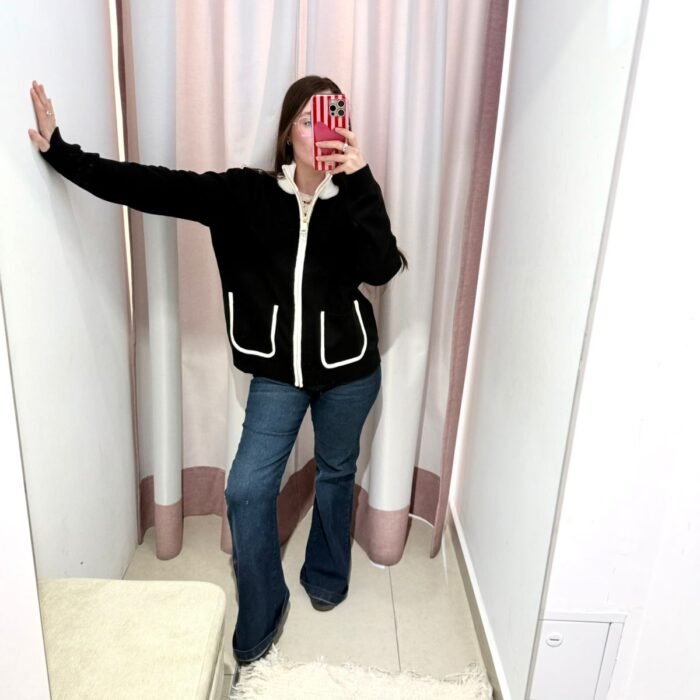 Campera contracolor piel libre 655 tres colores