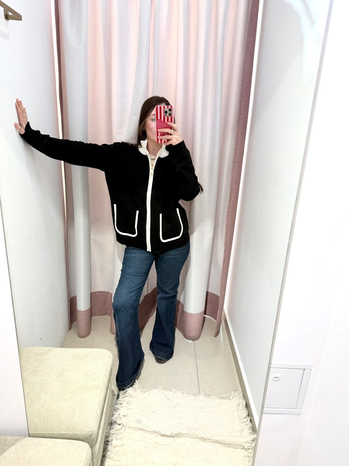 Campera contracolor piel libre 655 tres colores