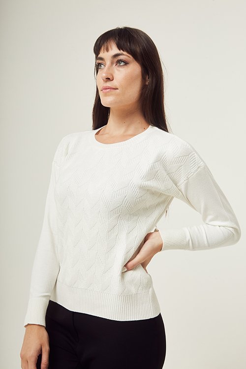 SWEATER TRAMADO dos colores LAUTARO 8601 - Imagen 3