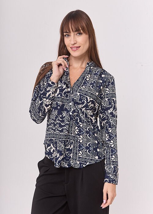 CAMISOLA ESTAMPADA AZUL LAUTARO 8854