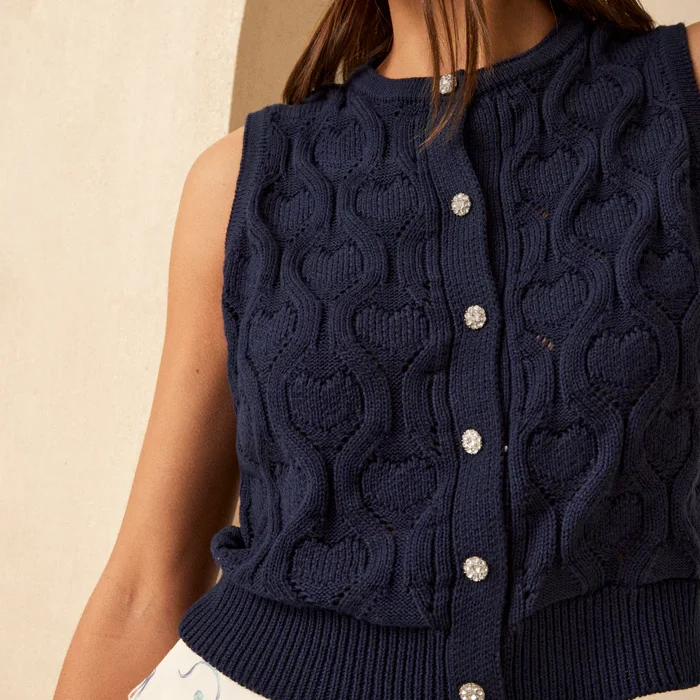 Chaleco Cassis azul millie talle 2