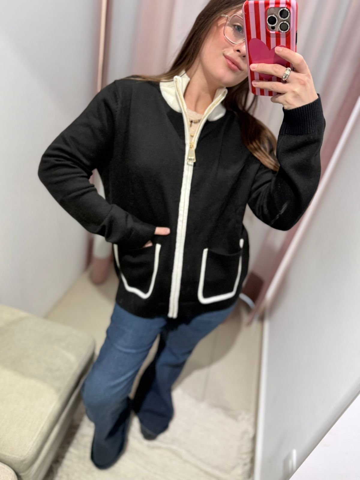Campera contracolor piel libre 655 tres colores - Imagen 2