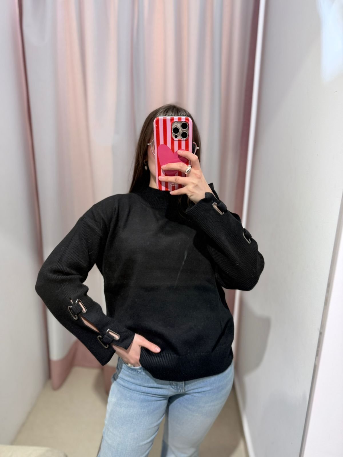 SWEATER MEDIA POLERA OJALILLO 668 TRES COLORES - Imagen 4