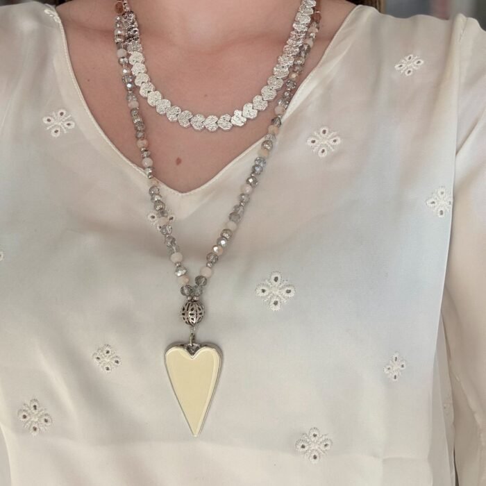 COLLAR BLANCA CORAZÓN