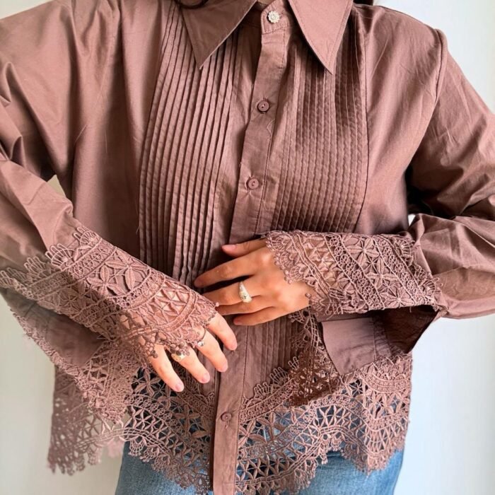 CAMISA LILI PUNTILLA CHOCO