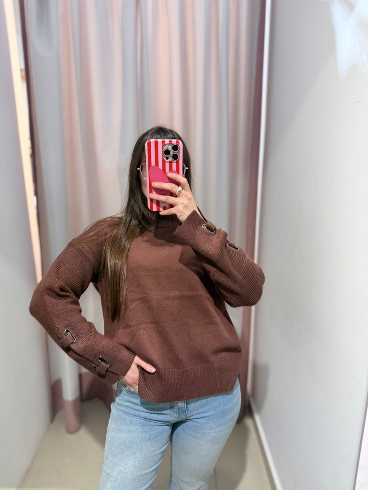 SWEATER MEDIA POLERA OJALILLO 668 TRES COLORES