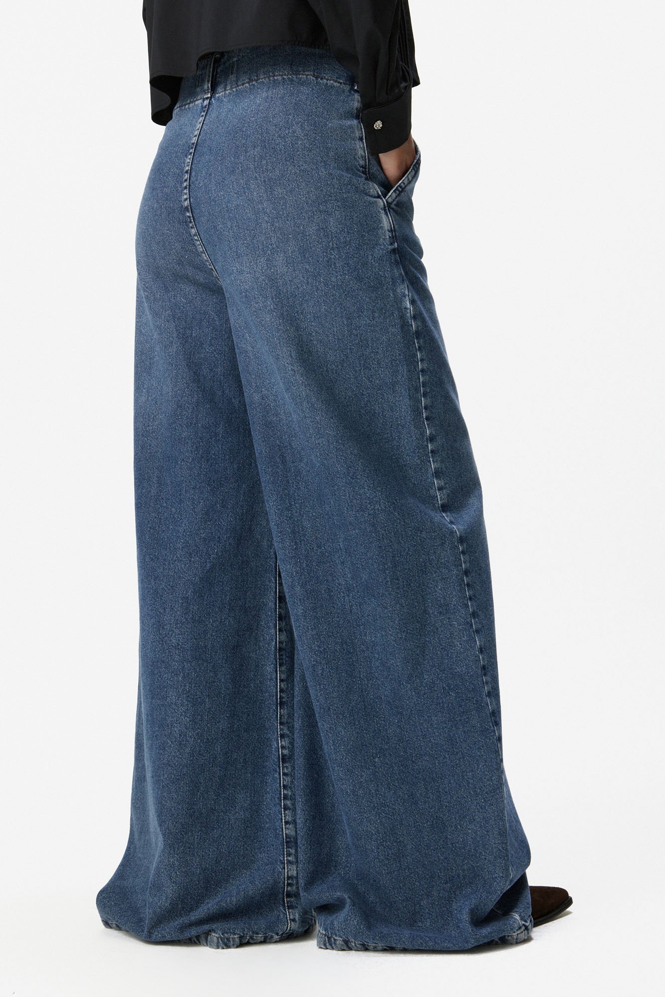 JEAN WIDE LEG CINTURA ANCHA LAVADO - Imagen 3