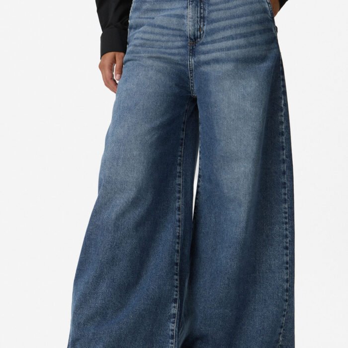 JEAN WIDE LEG CINTURA ANCHA LAVADO