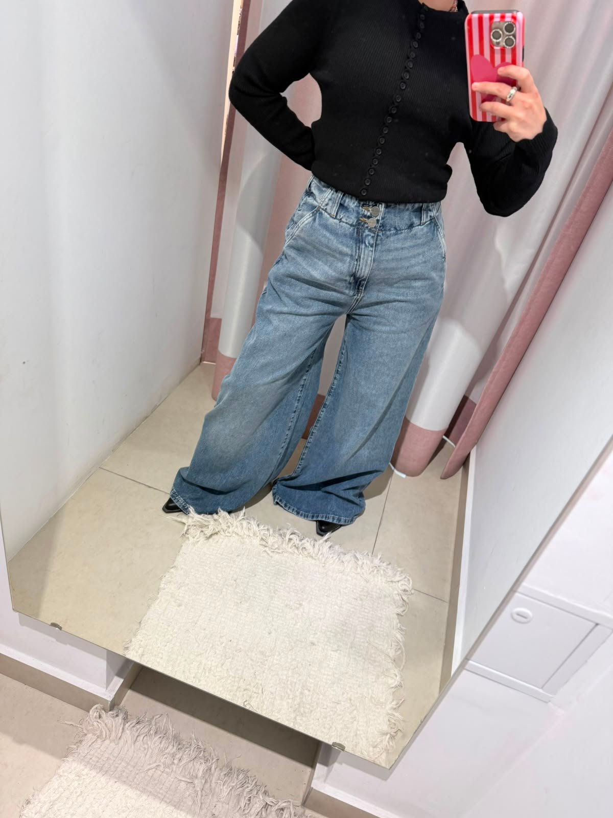 JEAN WIDE LEG CINTURA ANCHA LAVADO - Imagen 4