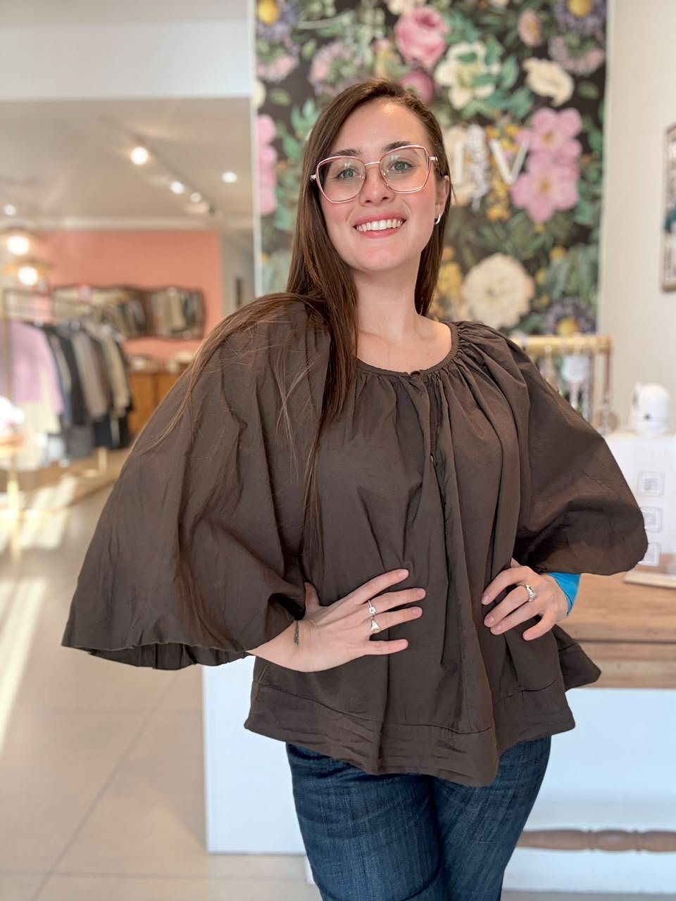 blusa con boton 848 piel libre dos colores