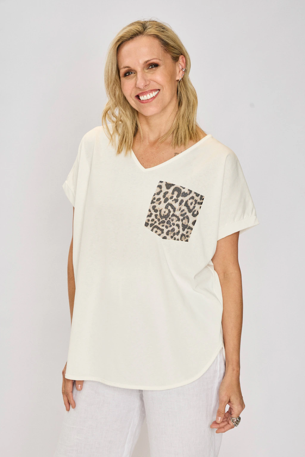 remera animal print algodon brillo 859 piel libre - Imagen 2