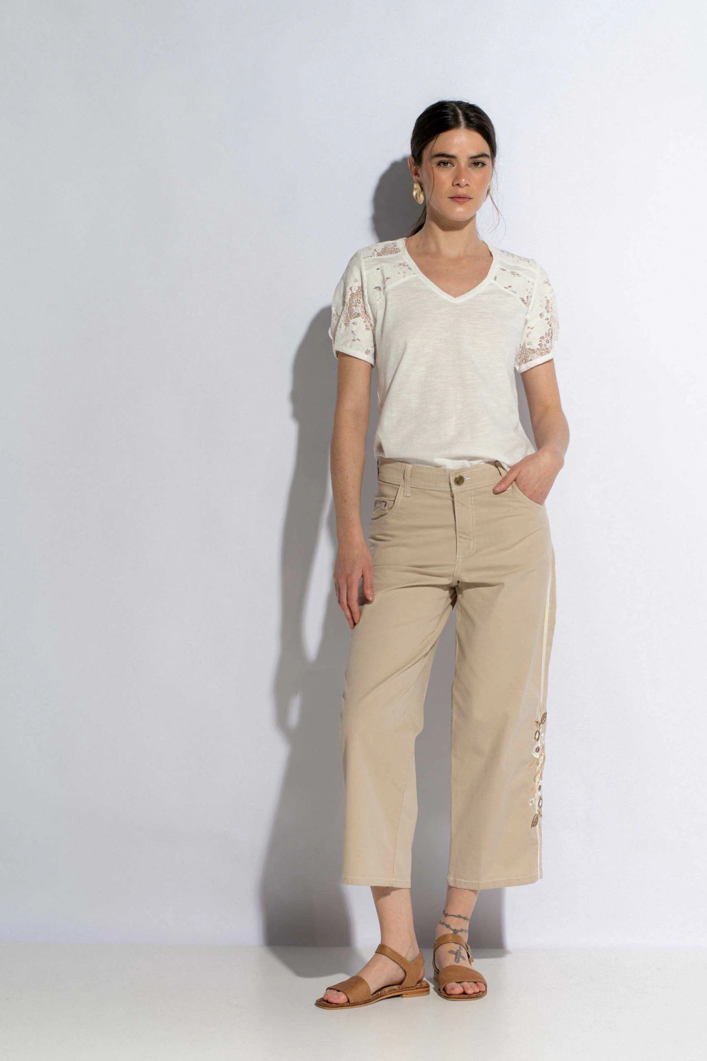 Pantalón crop JUDY arena